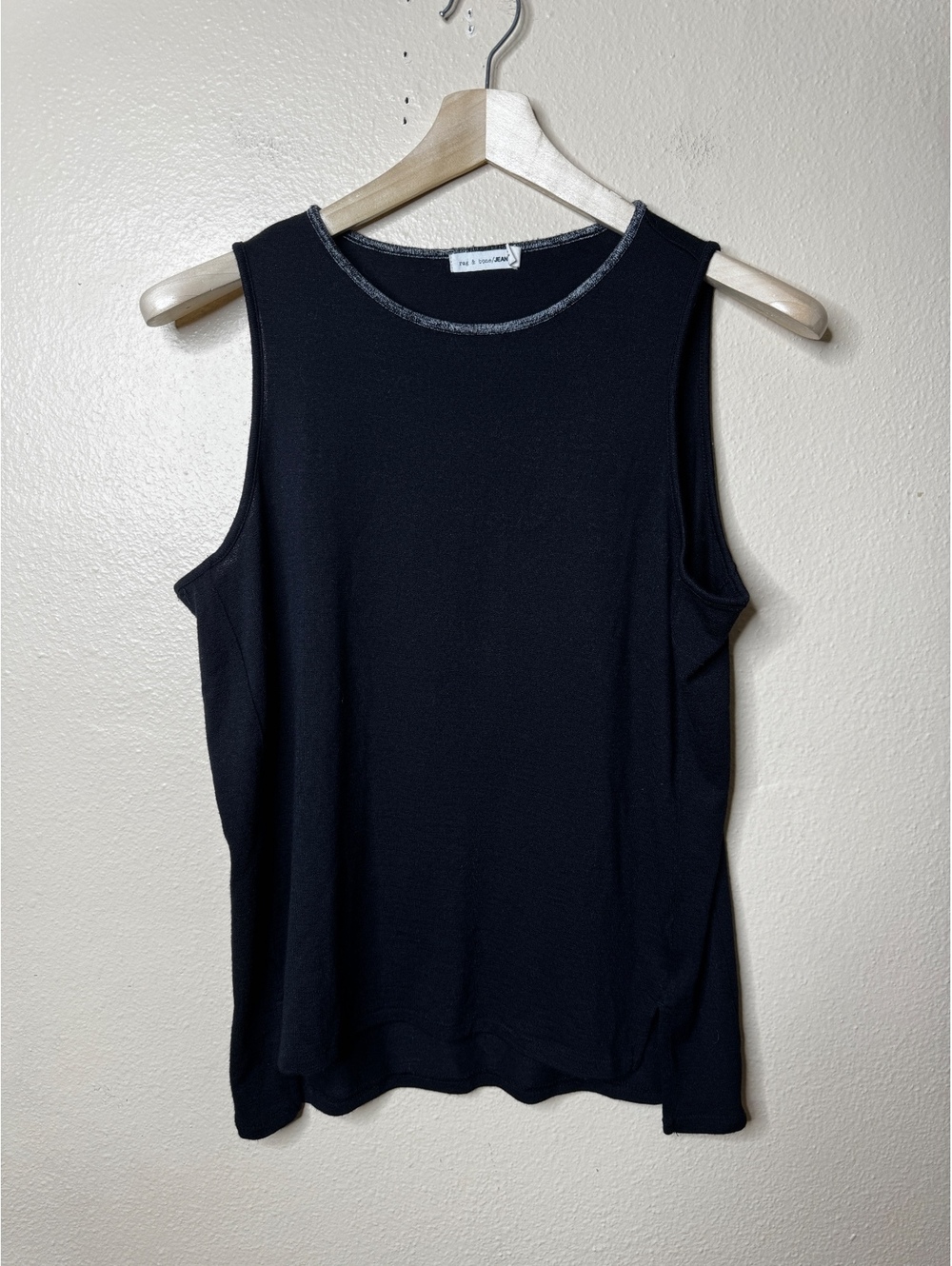Rag & Bone Jean Tank Top Women’s S Black Sleeveless Stretch Knit Casual Basic
